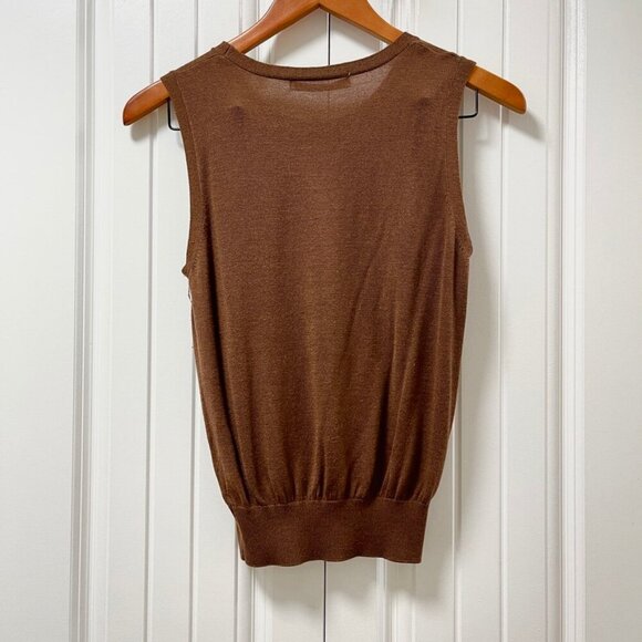 Vintage Jessica Wool Blend Sweater Vest Knit Top Brown – M - Picture 6 of 9